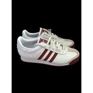 Size 10-Men Adidas Originals Samoa Sneakers Trainers White Ruby Red JQ0045
